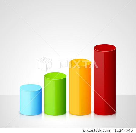 Infographic template with colorful cylinders 11244740