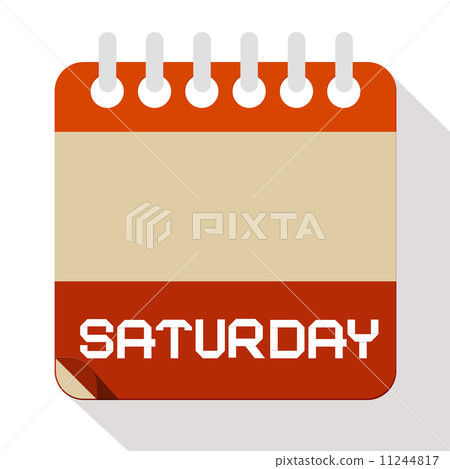 Saturday Vector Paper Calendar Illustration 11244817