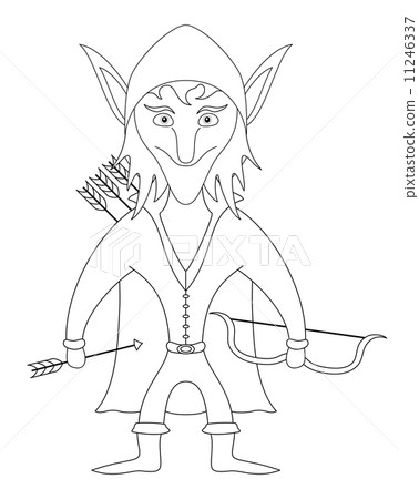 Elf archer, contour 11246337