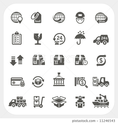Logistics and Shipping icons set 11246543