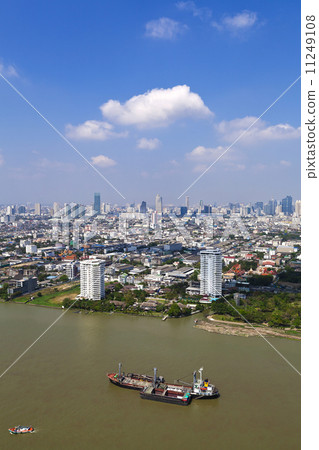 Chao Praya river city scape Bangkok Thailand 11249108