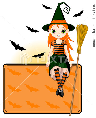 Little Halloween Witch place card 11251440
