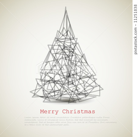 Vector modern card with abstract christmas tree - Stock Illustration ...