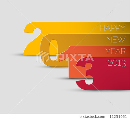Happy New Year 2013 vector card 11251961