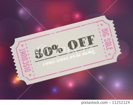 Old concert vector vintage paper sale coupon with code 11252124