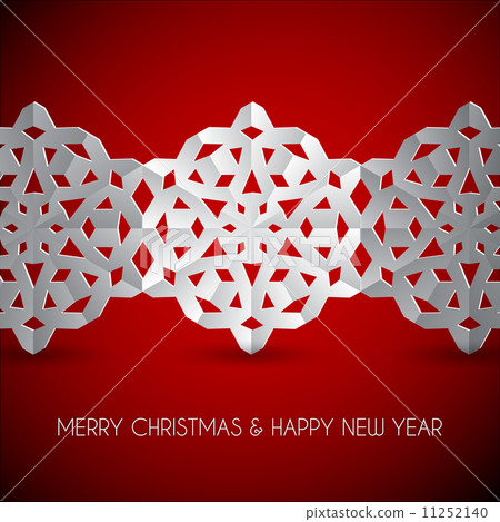 Vector white paper christmas snowflakes 11252140