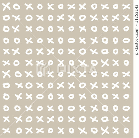 Funny simple vector seamless tic-tac-toe pattern 11252142