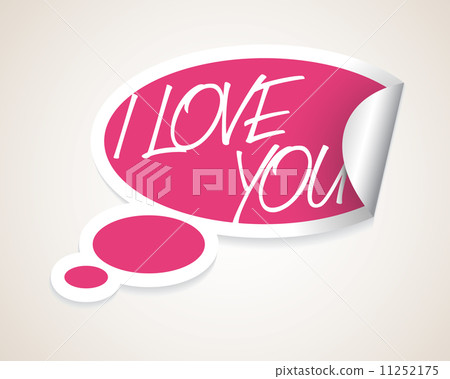 Vector I Love You speech bubble 11252175