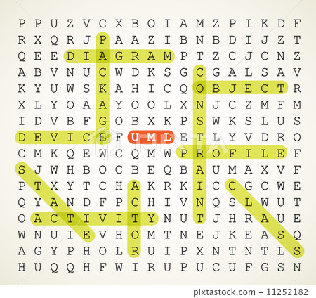 UML - Unified Modeling Language vector background illustration 11252182