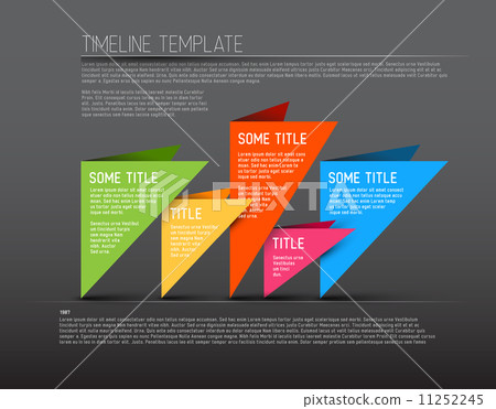 Colorful dark Infographic timeline report template 11252245