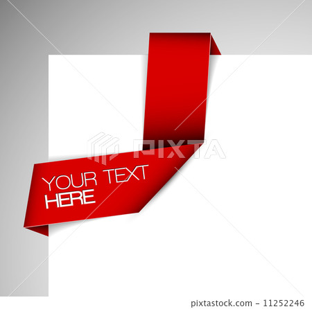 Vector Green Paper origami ribbon 11252246