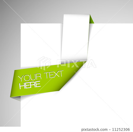 Vector green and white Paper origami ribbon-插圖素材 [11252306] - PIXTA圖庫
