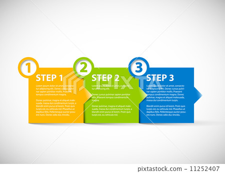 One two three - vector paper steps 11252407
