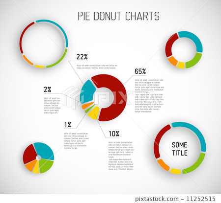 Vector Donut pie chart templates 11252515