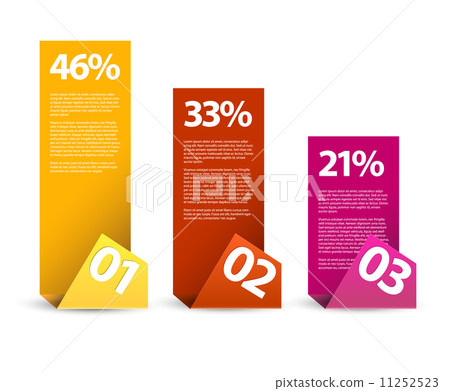 First second third - vector paper infographic... - Stock Illustration ...
