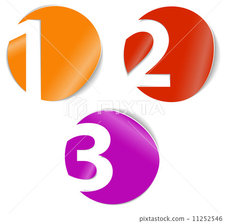 One Two Three Color One two three - vector cards with numbers - Stock Illustration ...