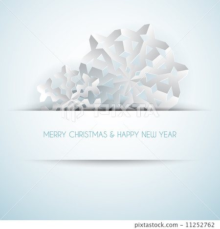 Vector white paper christmas snowflakes - Stock Illustration [11252762 ...
