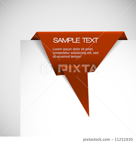 Vector Red Paper origami ribbon 11252830