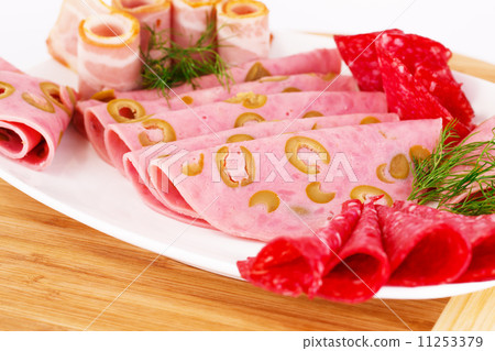 Salami, mortadella and bacon 11253379