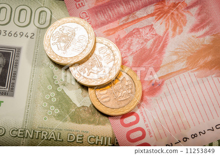 Chilean coins and bills 11253849