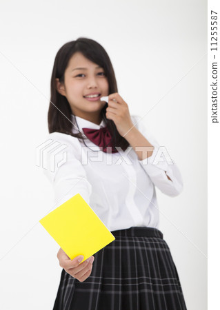 High school student who issues yellow card High school student who issues yellow card 11255587