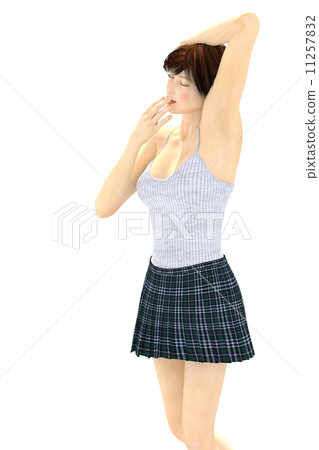 A young lady stretching out A young lady stretching out 11257832