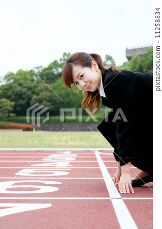 Women exercising at the stadium Women exercising at the stadium 11258834