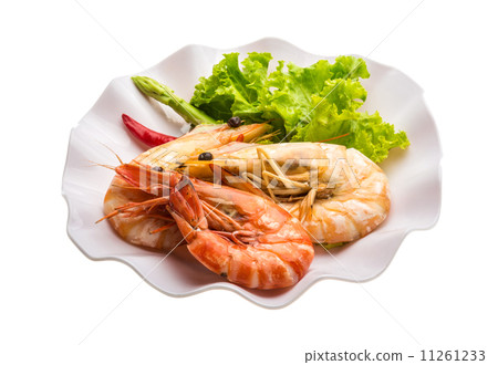Boiled king prawns 11261233