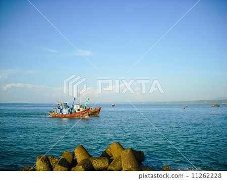 ship returning home after fishing on the sea 11262228