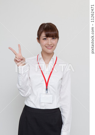 Employee who peace sign Employee who peace sign 11262471