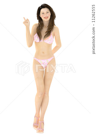 A woman with a one-point bathing suit 11262555