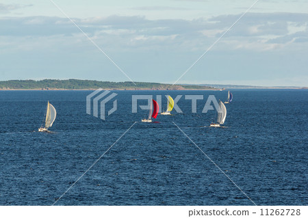boat with white sails 11262728