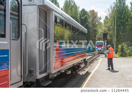 TU10-011 locomotive on Children's railroad. Russia TU10-011 locomotive on Children's railroad. Russia 11264445