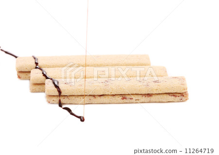 Coated stake wafers of chocolate. Coated stake wafers of chocolate. 11264719