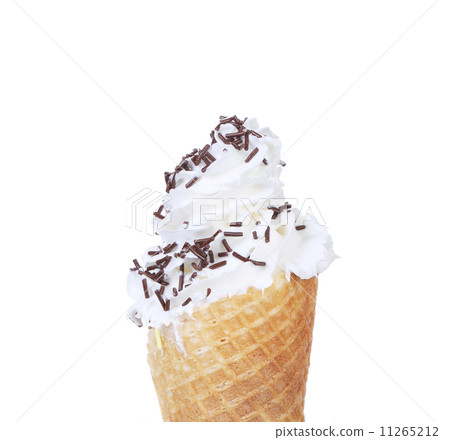 Soft serve ice cream. Sprinkles chocolate. Soft serve ice cream. Sprinkles chocolate. 11265212