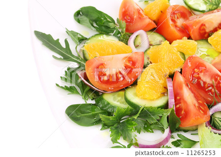 Close up of fresh salad. Macro. 11265253