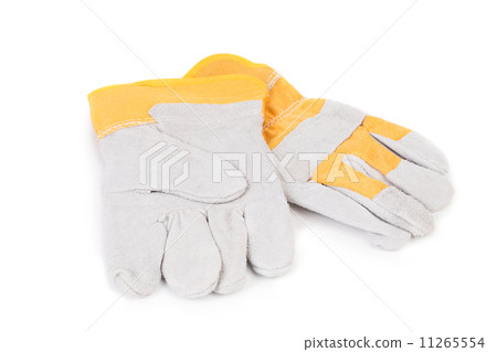 Construction gloves yellow white. Construction gloves yellow white. 11265554