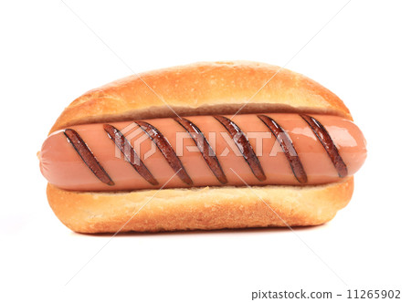 Tasty grilled hot dog. Tasty grilled hot dog. 11265902