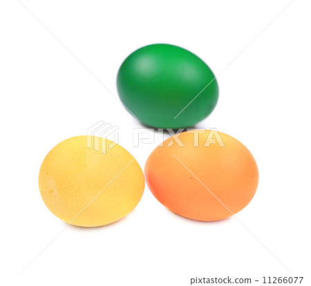 Three colored easter eggs. Three colored easter eggs. 11266077