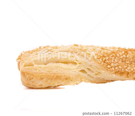 Close up of crispy cheese cracker. Close up of crispy cheese cracker. 11267062
