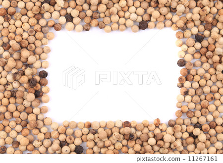 White peppercorn in the form of frame. 11267161