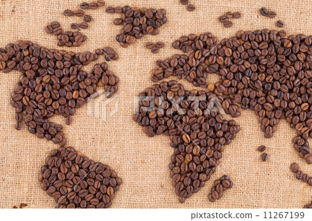 Handmade coffee map. 11267199