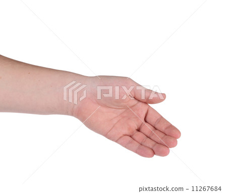 Open palm hand gesture of male hand. Open palm hand gesture of male hand. 11267684