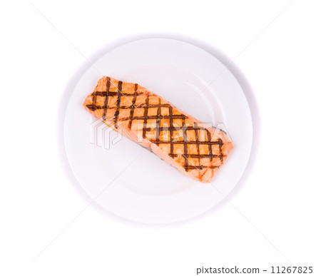 Roasted salmon on a plate 11267825