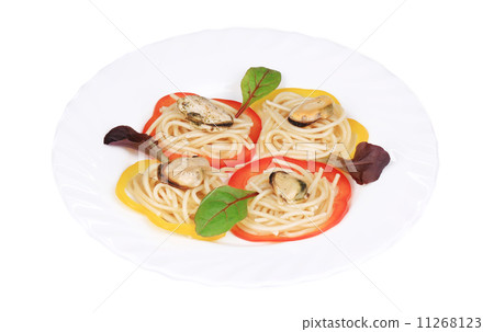 Seafood salad with spaghetti. 11268123