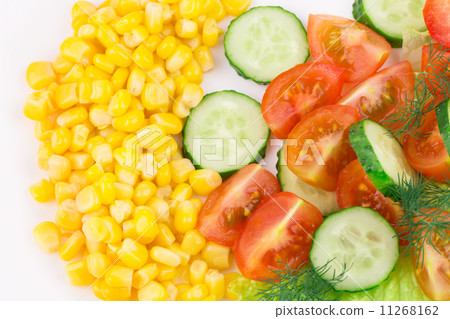 Salad with corn and vegetables. 11268162