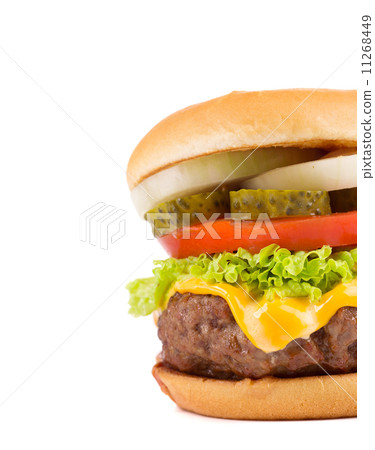 Close up of tasty hamburger. Close up of tasty hamburger. 11268449