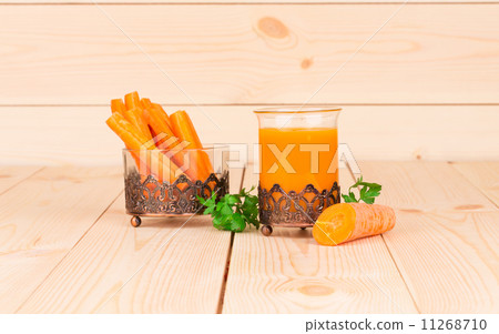 Fresh tasty carrot juice. Fresh tasty carrot juice. 11268710