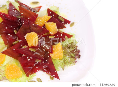 Beet salad with orange and sesame. Beet salad with orange and sesame. 11269289