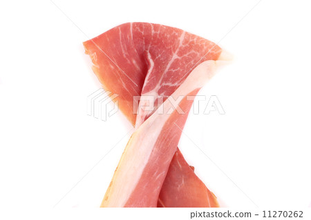 Slice of Delicious Prosciutto as Ribbon. 11270262